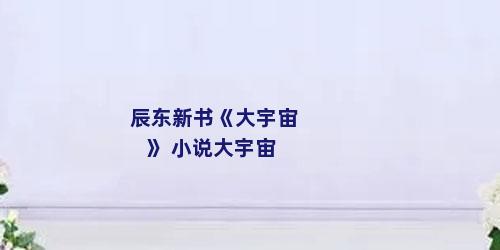 辰东新书《大宇宙》 小说大宇宙